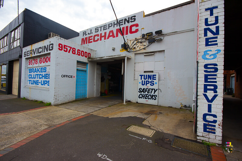 Those Little Shop Fronts - RJ Stephens Mechanic Carnegie Photo
